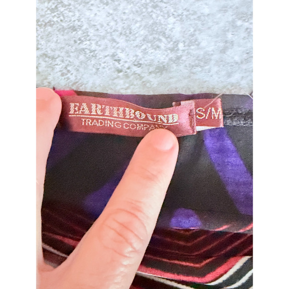 Earthbound Strapless Maxi Dress Size S/M Stretch Tube Boho Whimsical Indie Mod - Picture 4 of 7